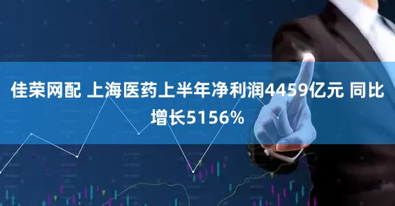 佳荣网配 上海医药上半年净利润4459亿元 同比增长5156%